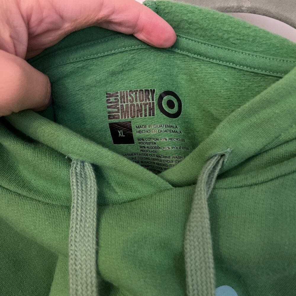XL Black History Month Target collection  green hoodie